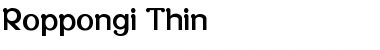 Roppongi Thin Font