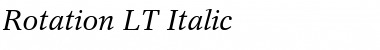 Rotation LT Roman Font