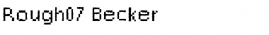 Download Rough07 Becker Font