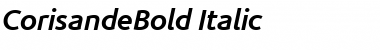 CorisandeBold Italic Regular Font
