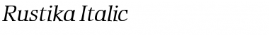 Rustika Italic Font