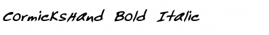 CormicksHand Bold Italic