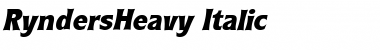 RyndersHeavy Italic Font
