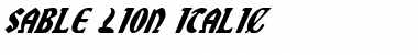 Sable Lion Italic Font