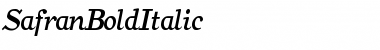 SafranBoldItalic Regular Font