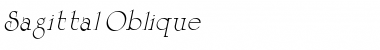Sagittal Oblique Font