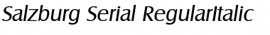 Salzburg-Serial RegularItalic Font