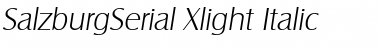 SalzburgSerial-Xlight Italic Font