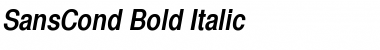 SansCond Bold Italic
