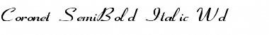 Coronet-SemiBold-Italic Wd Regular Font