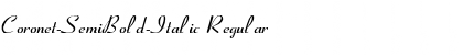 Coronet-SemiBold-Italic Font