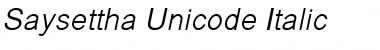 Saysettha Unicode Italic