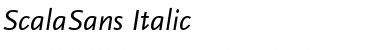 ScalaSans Italic Font