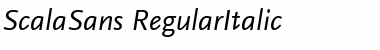 ScalaSans RegularItalic Font