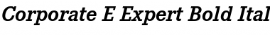 Corporate E Expert BQ Bold Italic Font