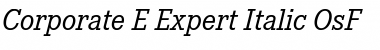 Corporate E Expert BQ Italic Font