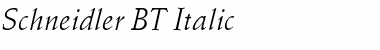 Schneidler BT Italic