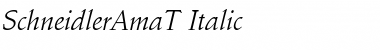 SchneidlerAmaT Italic Font
