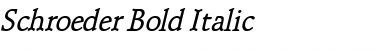 Schroeder Bold Italic