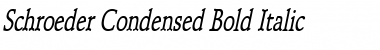 Schroeder Condensed Bold Italic