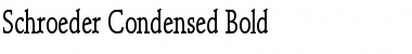 Schroeder Condensed Bold Font