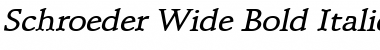 Schroeder Wide Bold Italic