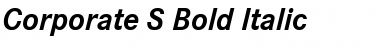 Corporate S BQ Bold Italic Font