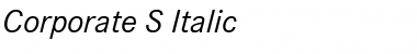 Corporate S BQ Italic Font
