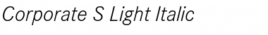 Corporate S BQ Light Italic Font