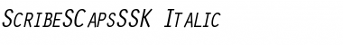 ScribeSCapsSSK Italic Font