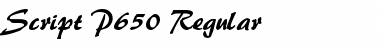 Script-P650 Regular Font