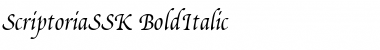 ScriptoriaSSK BoldItalic Font