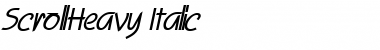 ScrollHeavy Italic Font