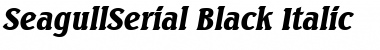 SeagullSerial-Black Italic Font
