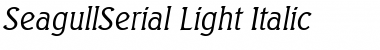 SeagullSerial-Light Italic Font