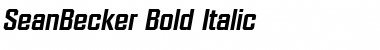 SeanBecker Bold Italic Font