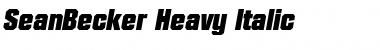 SeanBecker-Heavy Italic Font