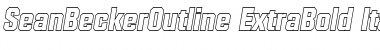 SeanBeckerOutline-ExtraBold Italic Font