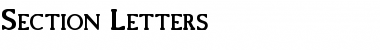 Section_Letters Font