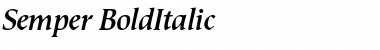 Semper BoldItalic Font