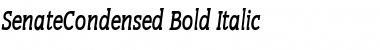 SenateCondensed Bold Italic Font