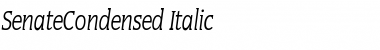 SenateCondensed Italic Font