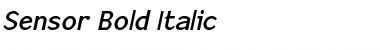 Sensor Bold Italic Font