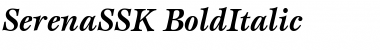 SerenaSSK BoldItalic Font