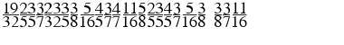 SeriFractionsVertical Font