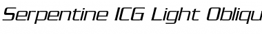 Serpentine ICG Light Oblique Font