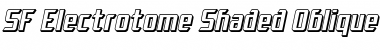 SF Electrotome Shaded Oblique Font
