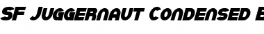 SF Juggernaut Condensed Bold Italic