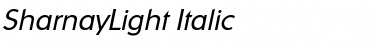 SharnayLight Italic Font