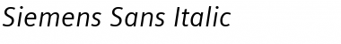 Siemens Sans Italic